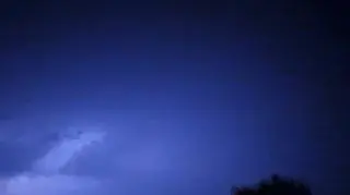 Burza nad miejscowością Pszów