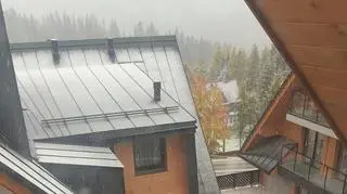 Śnieg z deszczem w Bukowinie Tatrzańskiej