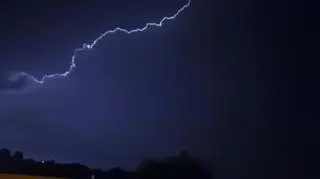 Burza nad miejscowością Pszów