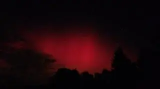 Zorza w miejscowości Kolembrody (Lubelskie)