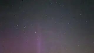 Zorza polarna w Ścinawie (Dolnośląskie)