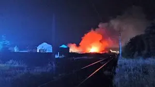 Pożar składowiska w Lęborku