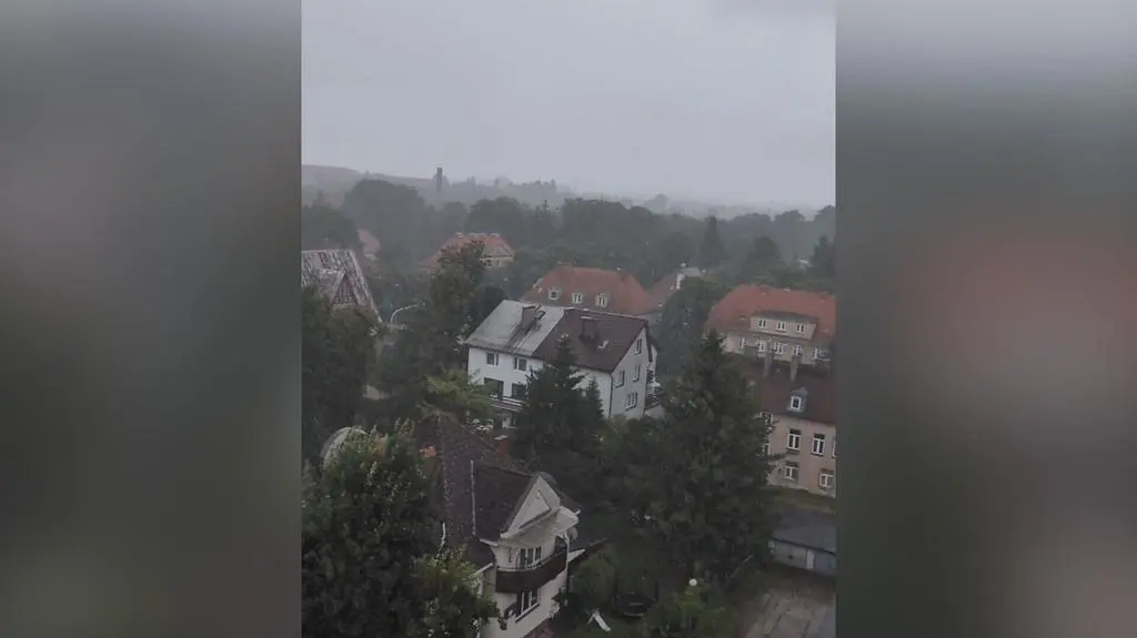 Deszcz w Elblągu