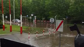Ostrów Wielkopolski podczas dzisiejszej ulewy