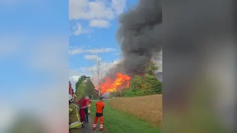 Pożar w Tyńcu Małym (Dolnośląskie)