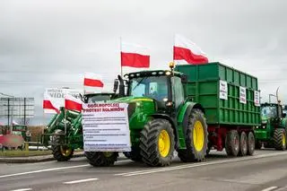 Strajk rolników w Kwidzynie (woj. pomorskie)