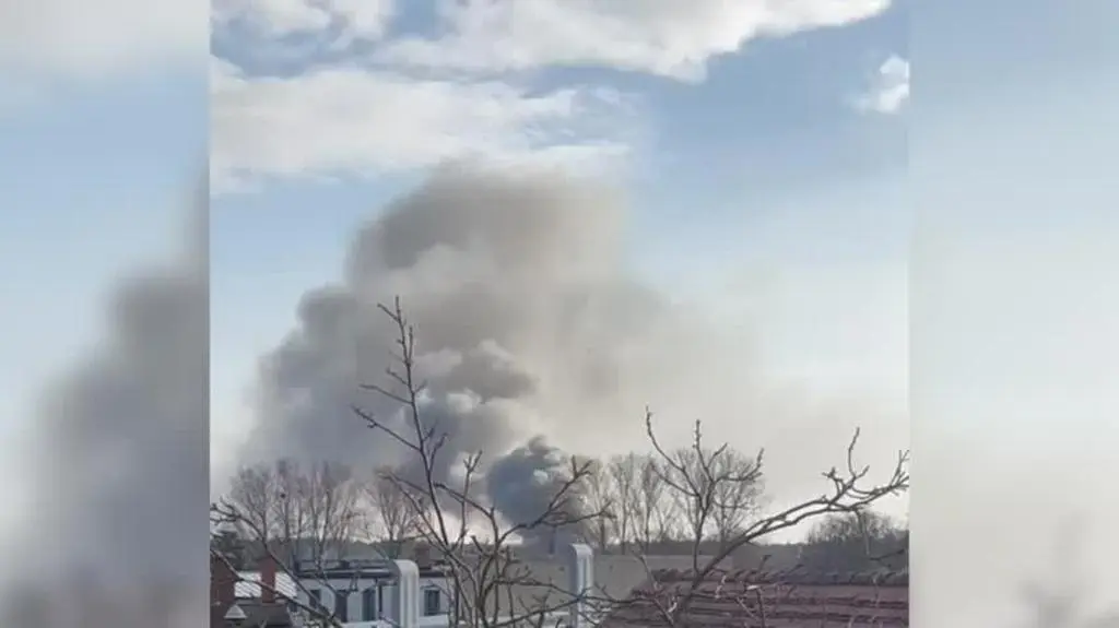 Pożar stacji demontażu pojazdów