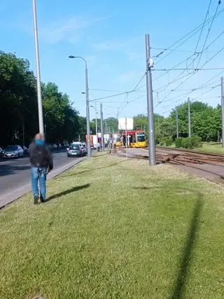 Wykolejenie tramwaju na Worowicza