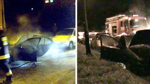 Auto spłonęło nocą