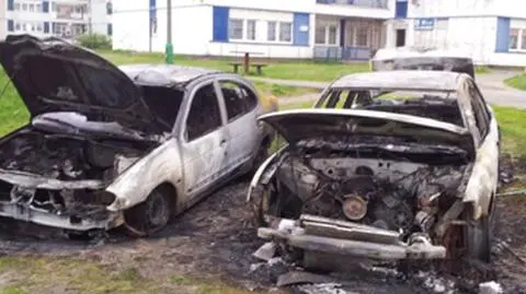 Pożar samochodów-art