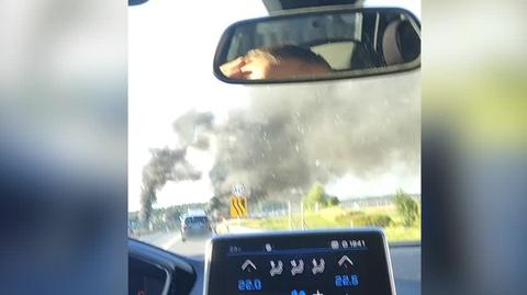 Zderzenie samochodu osobowego z pojazdem ciężarowym na A1