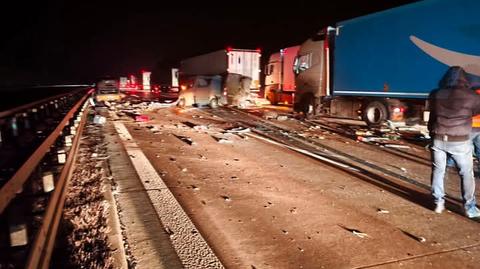 Wypadek na autostradzie A2 w pobliżu Ziesar