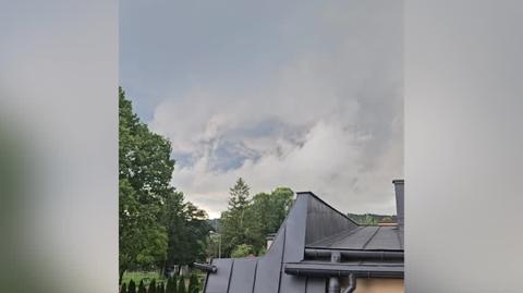 Chmury burzowe w Tarnowie (Małopolskie)