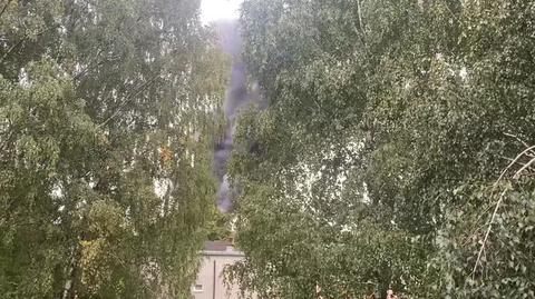 Pożar hali w Kobyłce