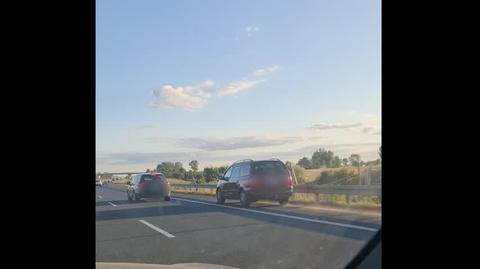 Niebezpieczna jazda na S5 koło Gniezna (Wielkopolskie)