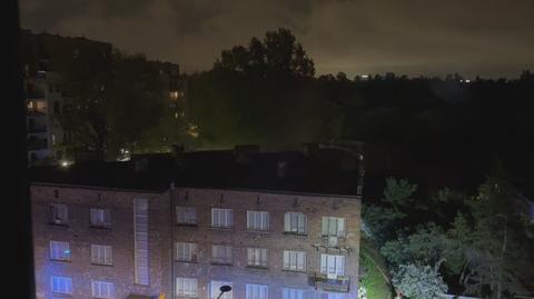 Pożar pustostanu na Woli
