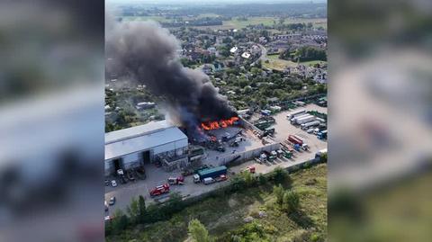 Pożar składowiska odpadów w Tychach 