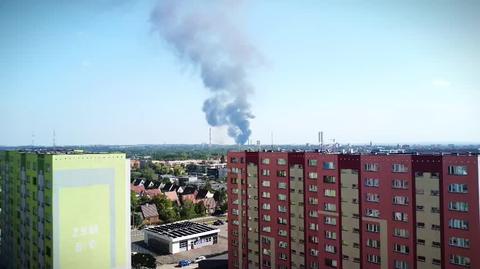 Pożar odpadów w Zabrzu