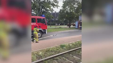 Płonący autobus komunikacji miejskiej, Kraków