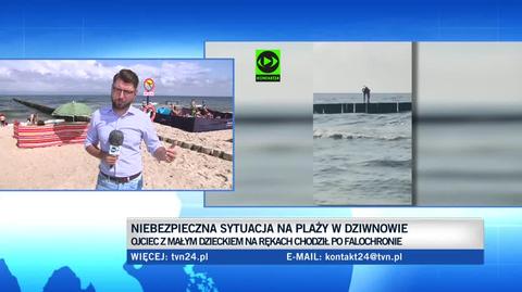 Arkadiusz Rosół, kierownik plaży w Dziwnowie o zdarzeniu