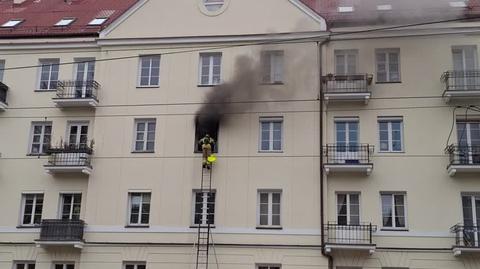 Akcja straży pożarnej na warszawskim Żoliborzu