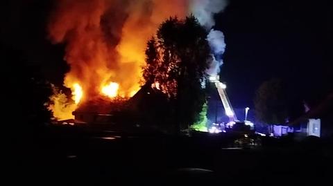 Pożar domu w Malborku
