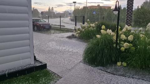 Opady gradu w Bobolinie (Zachodniopomorskie)