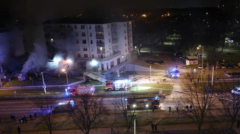 Pożar w podziemnym garażu we Wrocławiu