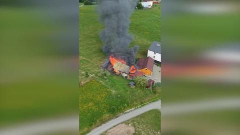 Pożar budynku gospodarczego, Kłodne (Małopolskie) (11.07)