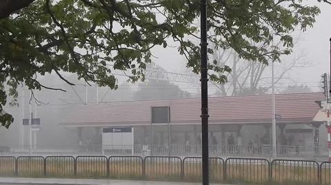 A violent storm and heavy rain over Ustka