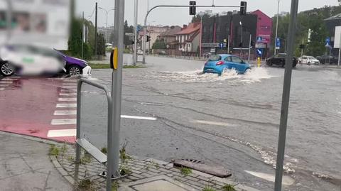 Ulewa w Kielcach (Świętokrzyskie)