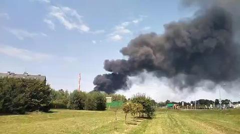 Pożar elewacji budynku w Rzeszowie