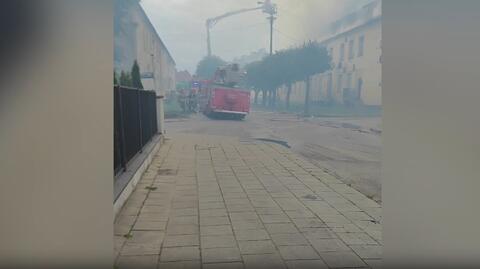 Pożar kamienicy w Mławie