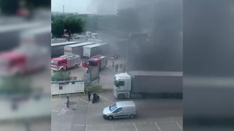 Pożar w parkingu podziemnym, Lublin, Hutnicza