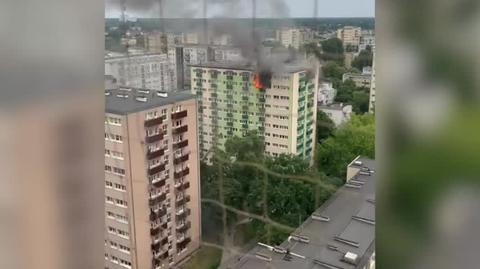 Pożar na Kobielskiej w Warszawie