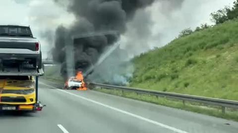  Pożar samochodu na S11