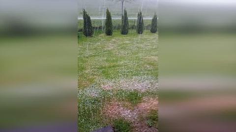 Ulewa i grad, Dzwonowa (Podkarpackie) 