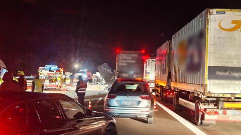 Wypadek na autostradzie A2 w pobliżu Ziesar