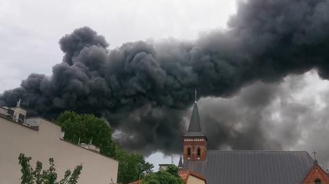 Pierwsze minuty - pożar w Mińsku Mazowieckim
