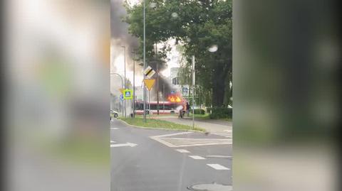 Pożar autobusu miejskiego, Dąbrowa Górnicza (Śląskie)