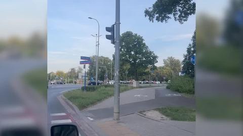 Wypadek motocyklisty w Warszawie 