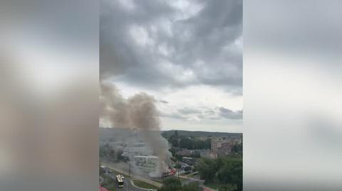 Pożar autobusu w Dąbrowie Górniczej (Śląskie)