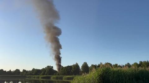 Pożar w miejscowości Zawiesiuchy (Mazowieckie)