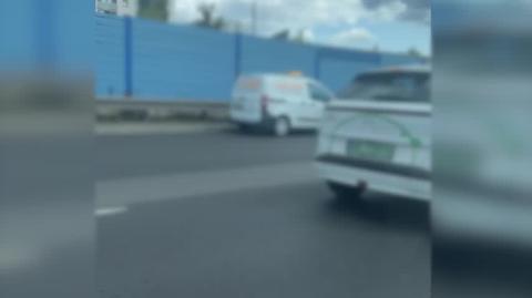 Wypadek drogowy w alei Prymasa Tysiąclecia w Warszawie 