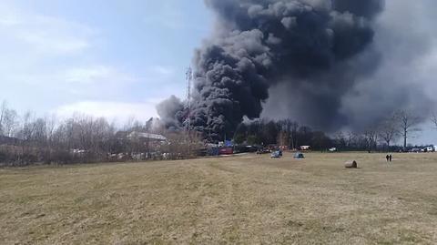 Duży pożar w powiecie lwóweckim w Wieży obok Gryfów Śląski