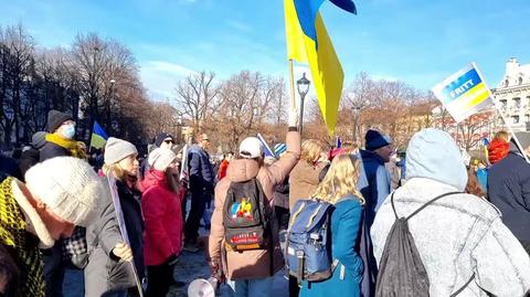 Demonstracja przeciw wojnie na Ukrainie 