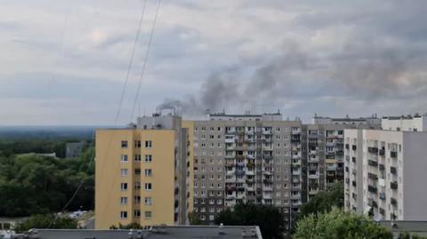 Dym z pożaru odpadów idzie nad Zieloną Górę