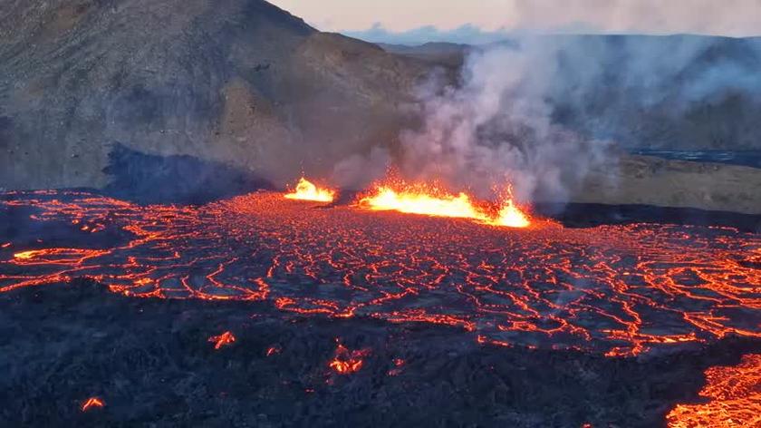 Erupcja Wulkanu na Islandii