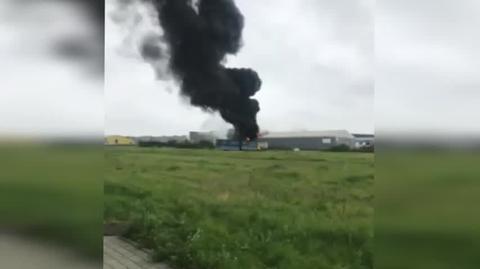 Pożar hali producenta styropianu