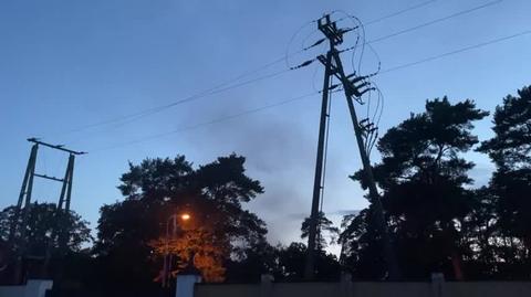 Dym z pożaru w Przylepie idącym przez Zawadę